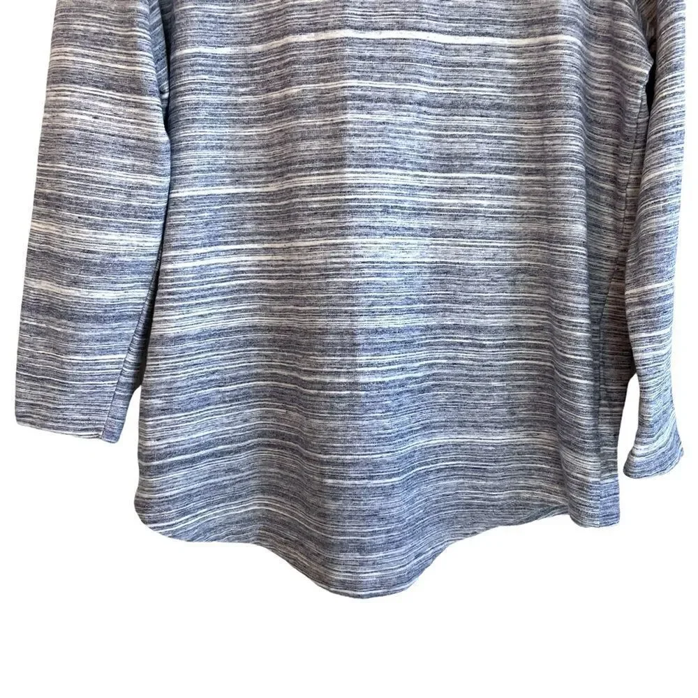 Per se Split Neck Hooded Sweatshirt - Picture 6 of 6